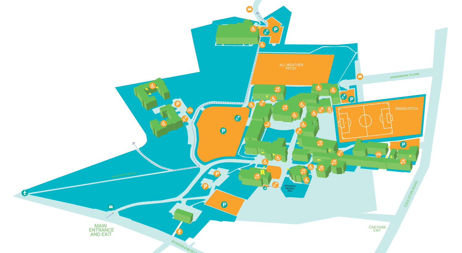 Lancaster campus map
