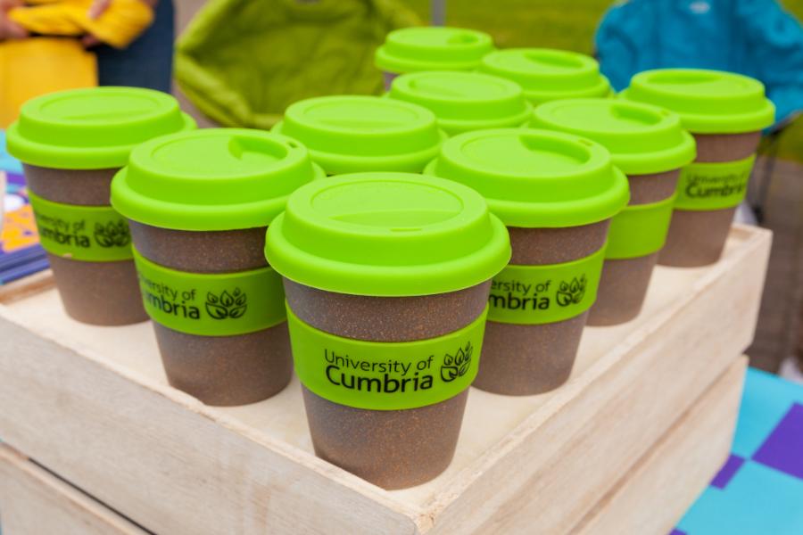 Cumbria branded travel mugs