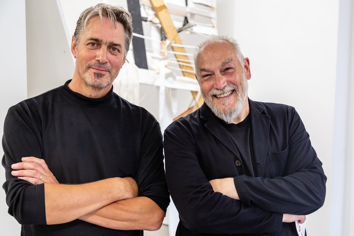 Fine Art lecturers Prof Mark Wilson and Prof Robert Williams