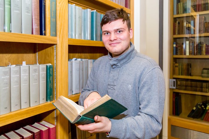 English Literature student Connor Skivington at The Wordsworth Trust