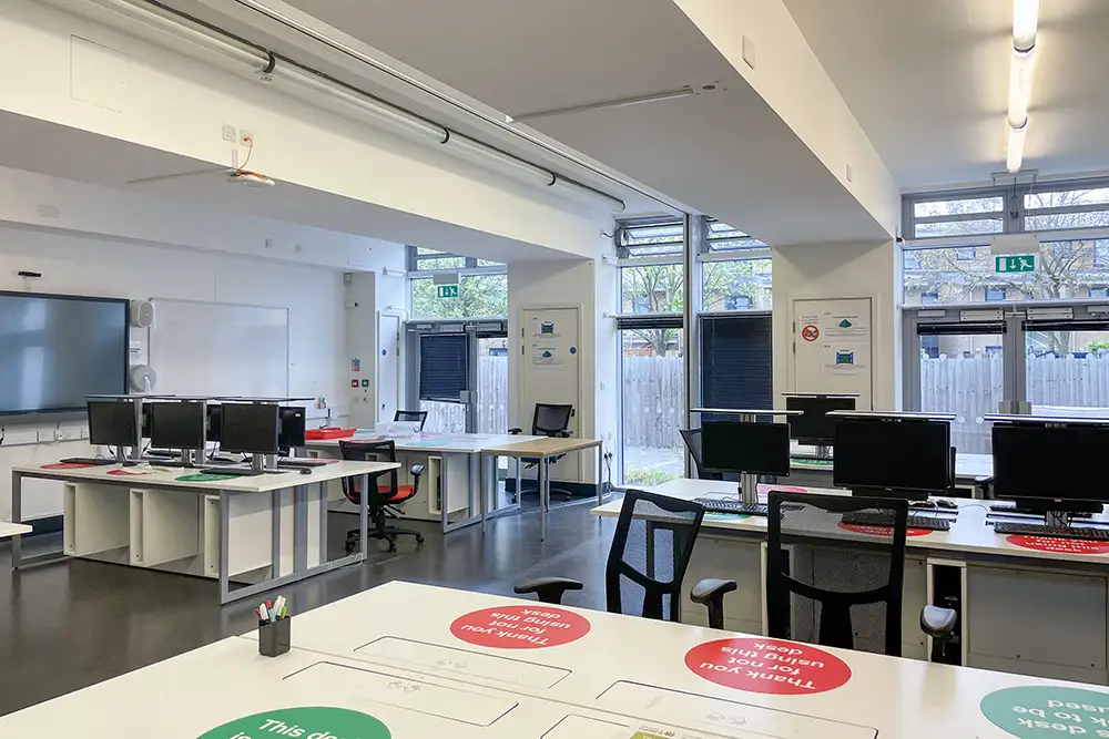 London student computer class room