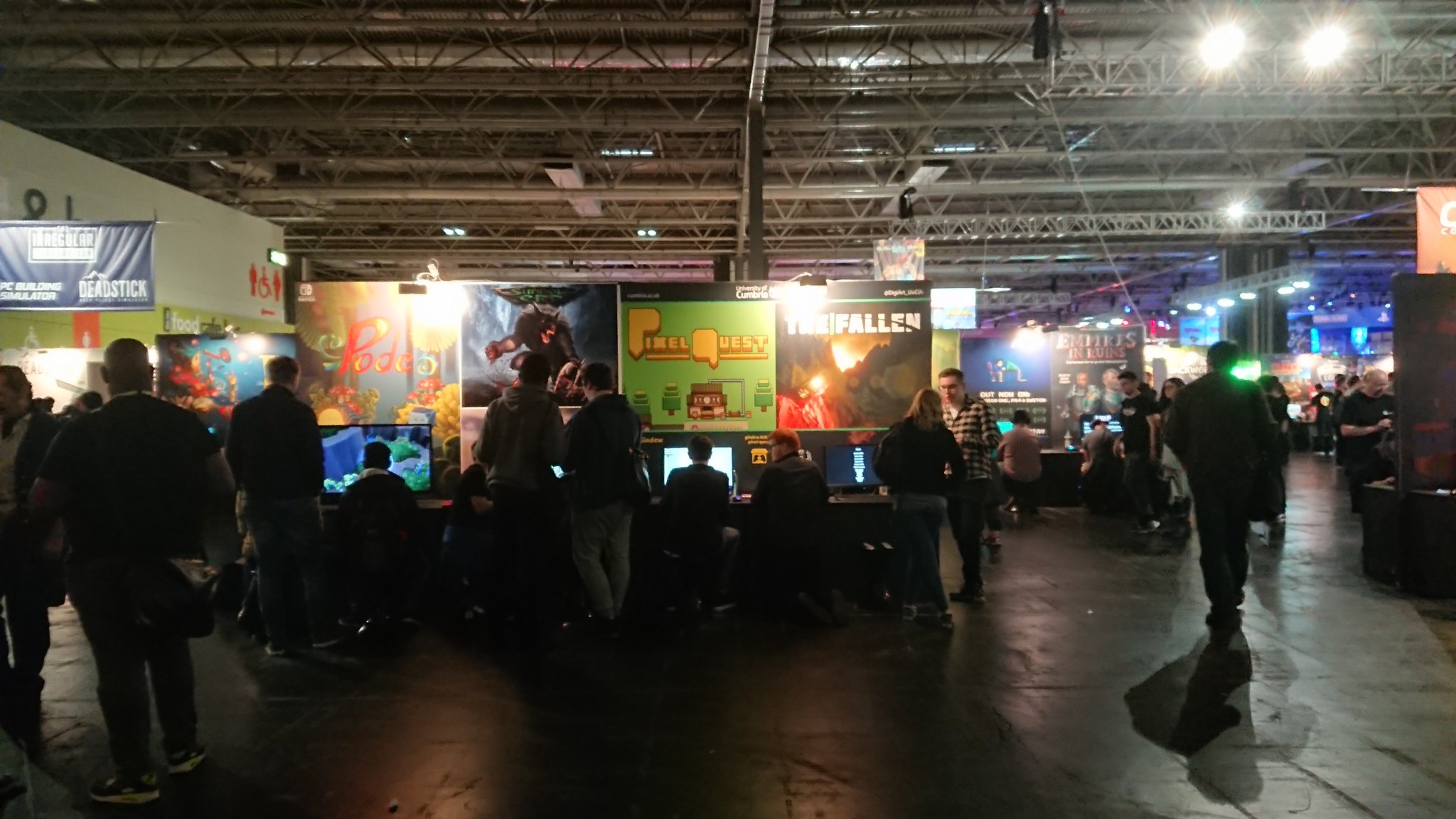 Student booth at EGX Gaming Exhibition