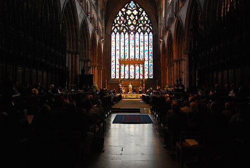 Inside of Carlisle Cathedral for the graduation 