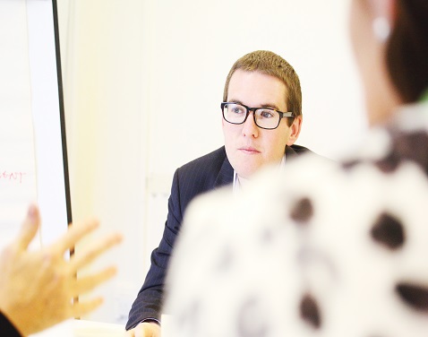 man in a meeting