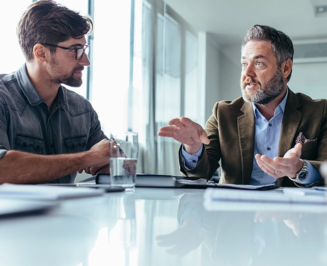 People talking in a meeting