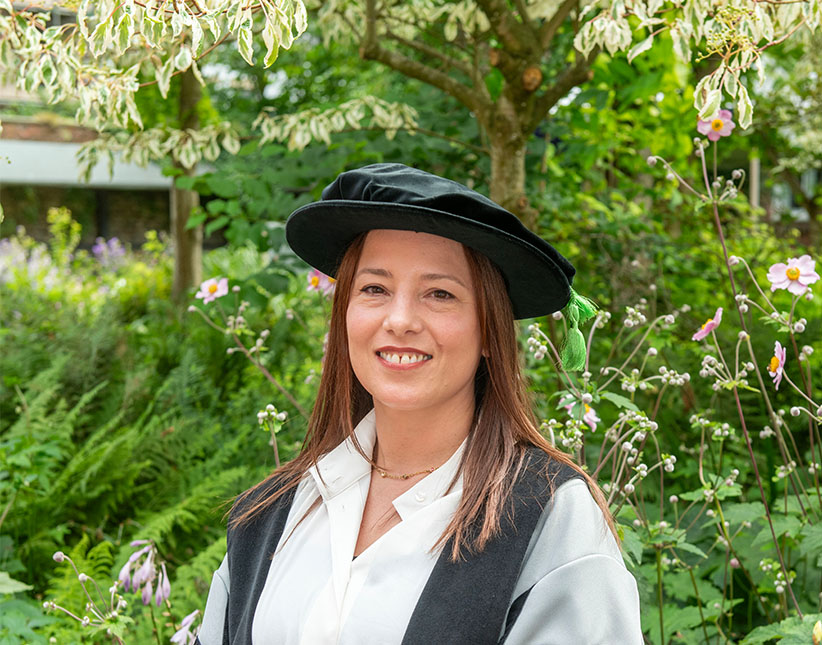 Amy Walker in Tullie garden