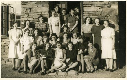 A group of 1940s students at Charlotte Mason College