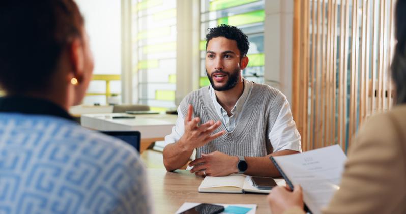 Person taking part in interview