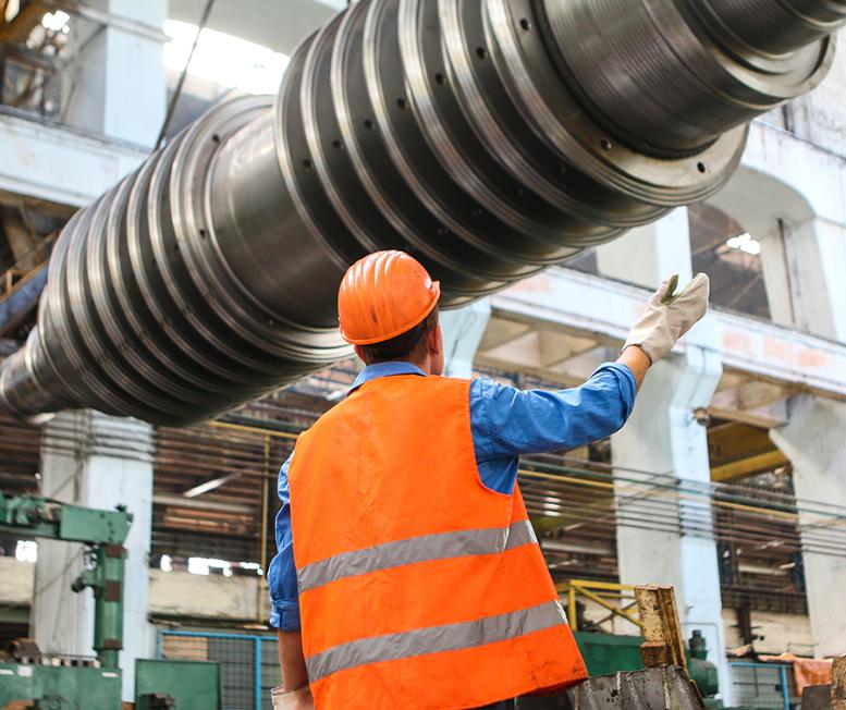 Worker with equipment