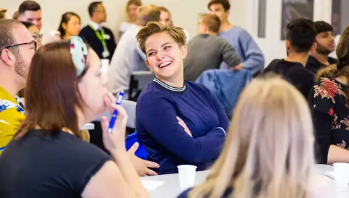 Students at an Open Day