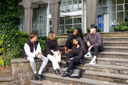 University students socialising