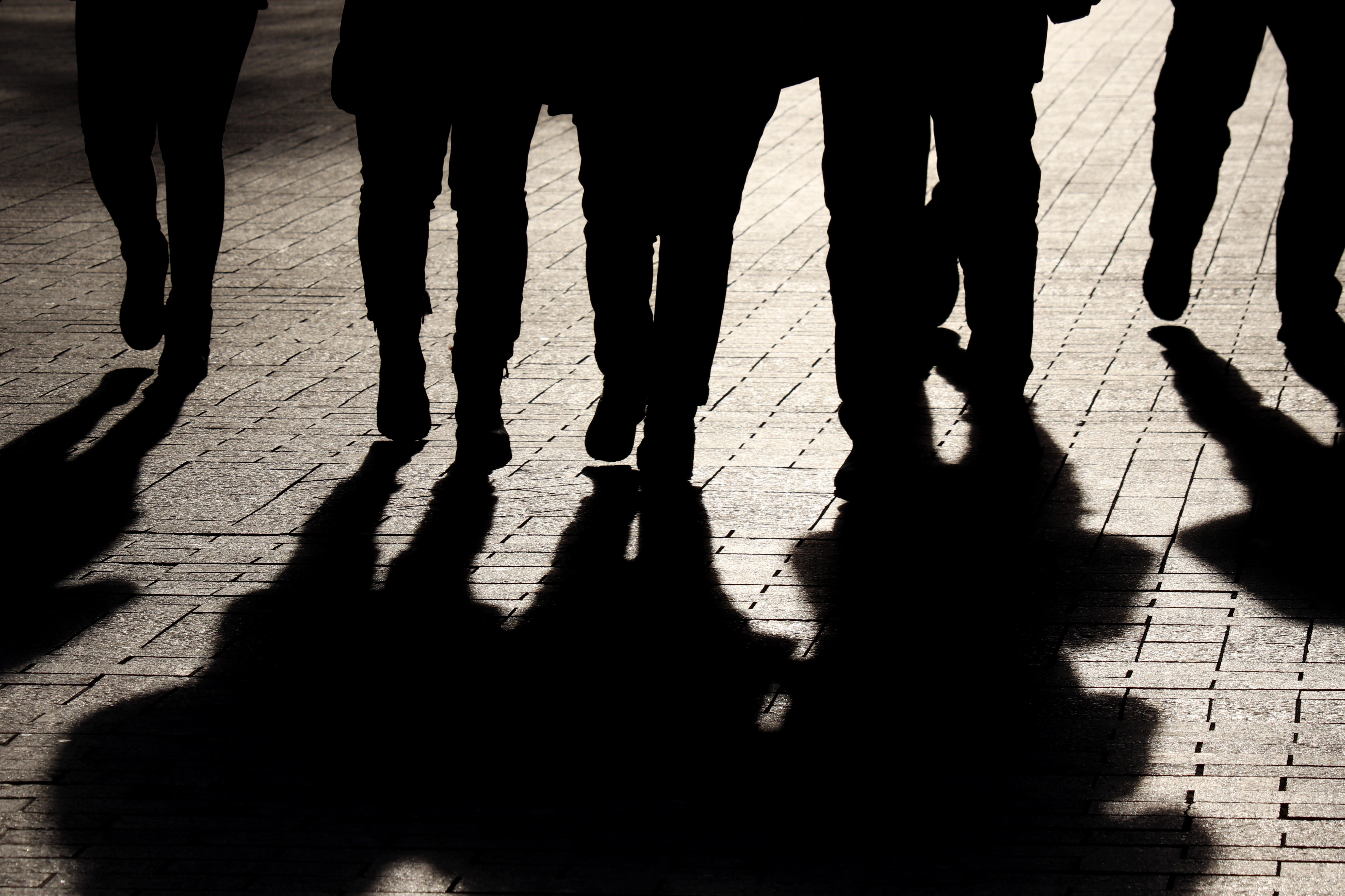A group of people walking