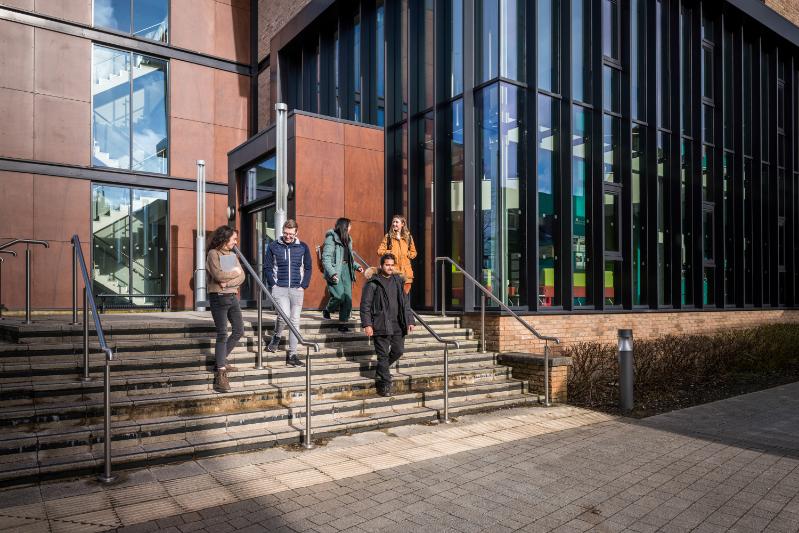 Students outside Sentamu Building