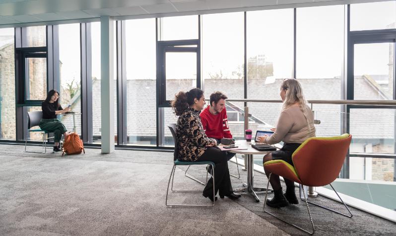Students in Sentamu Building
