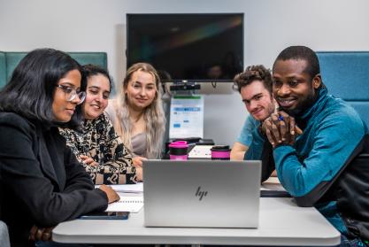Students in Study Booth