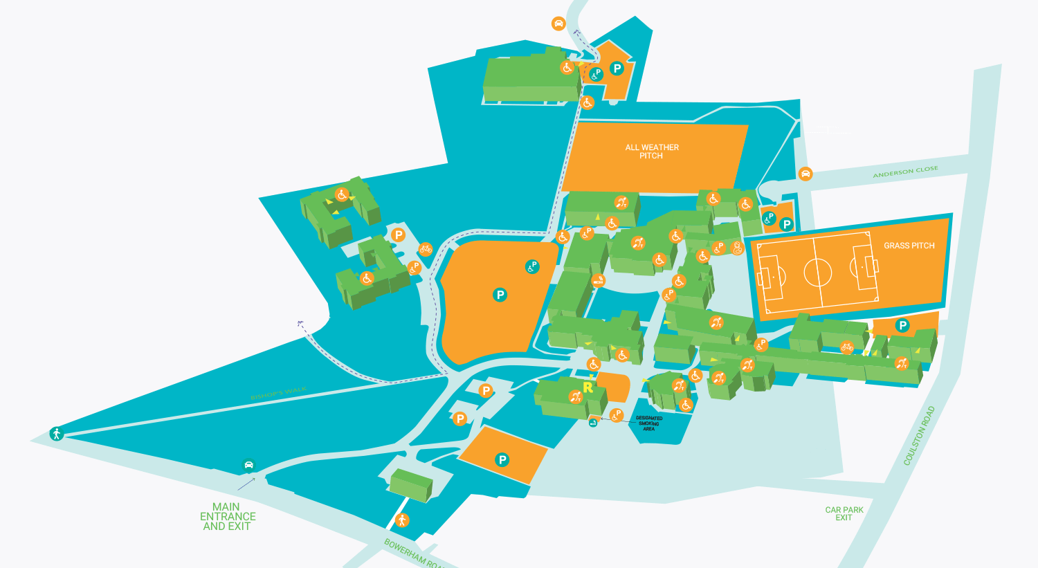 Lancaster campus map
