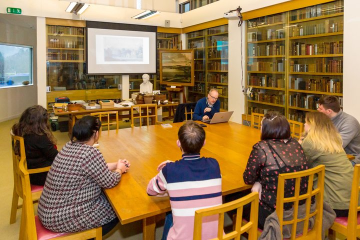 English Literature Students visiting the Jerwood Centre at the Wordsworth Trust