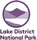 Lake district national park logo in purple.