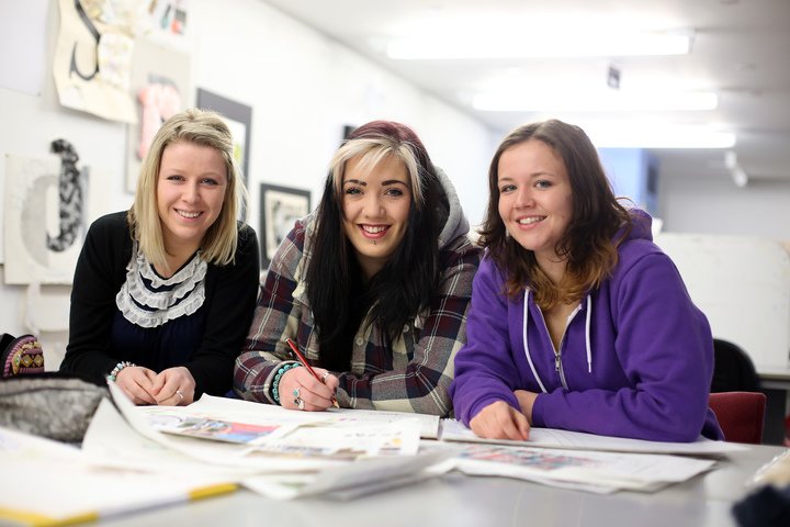 Graphic Design students in our Graphic Design Studio