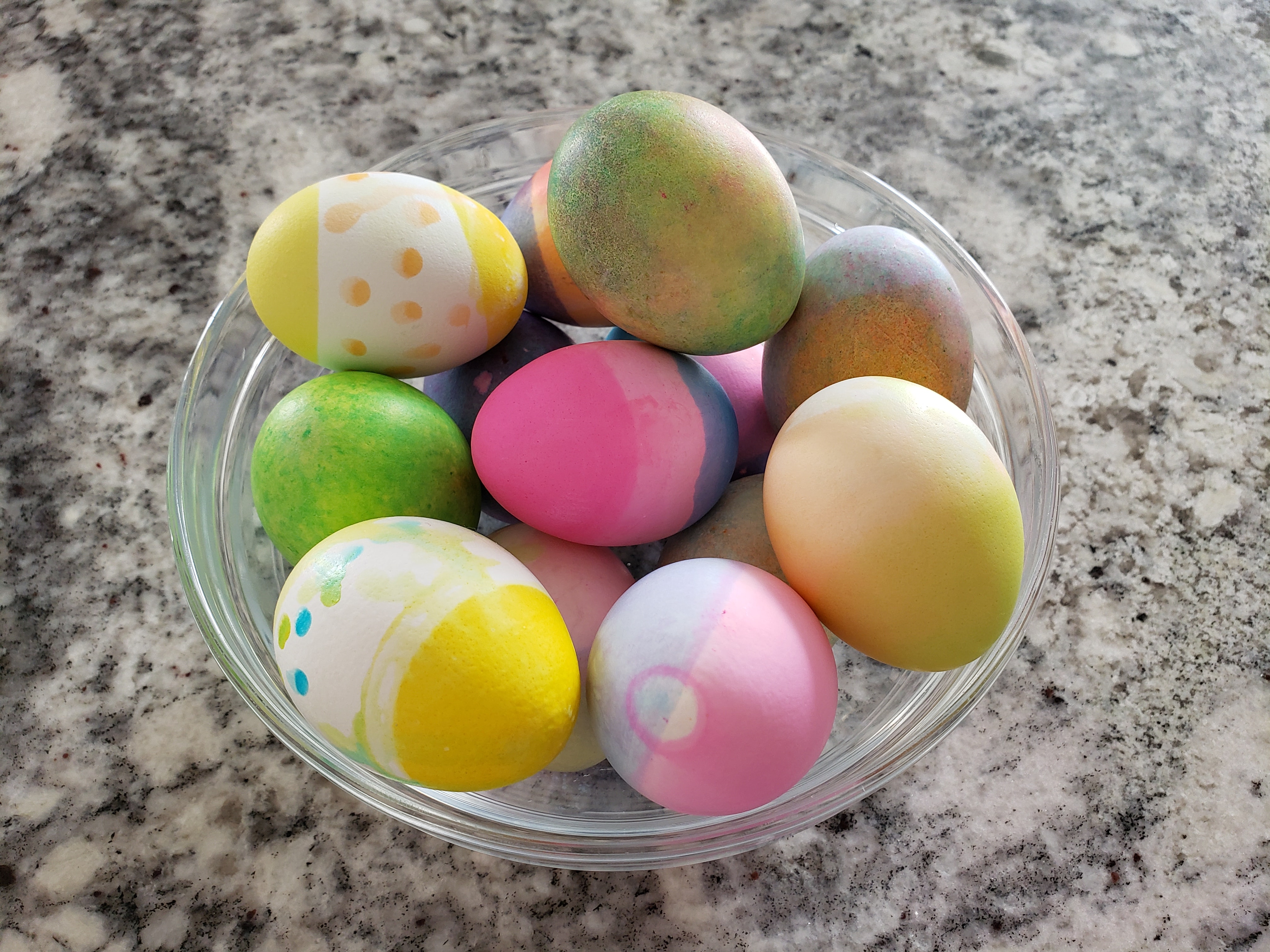 Easter Eggs Colourful, Colourfully decorated Easter eggs