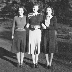 1939 or 1940 Charlotte Mason College From Left to Right: Angela Livesey, Max - Elizabeth Maxwell- Stephens and, Anne Porter