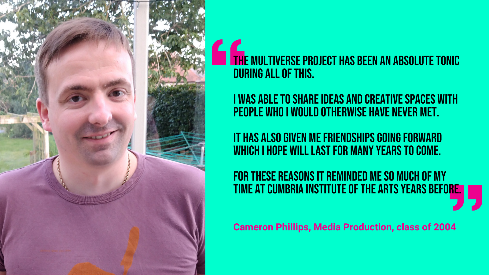 Alumni Showcase: Cameron Phillips, Media Production, class of 2004 name