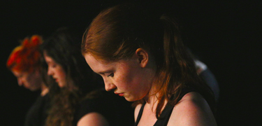 A girl in a performance