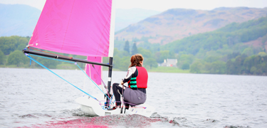 A girl in a boat