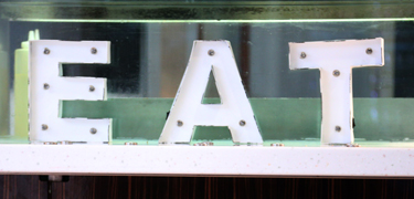 An 'eat' sign