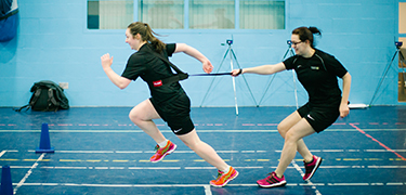 Calisle sports centre, students on a course