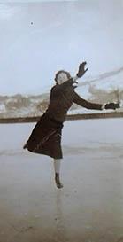 Skating, 1939 or 1940 Winter Skating - Max EMS - Ever So Graceful!