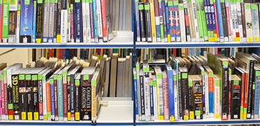 Library Books on Shelf 