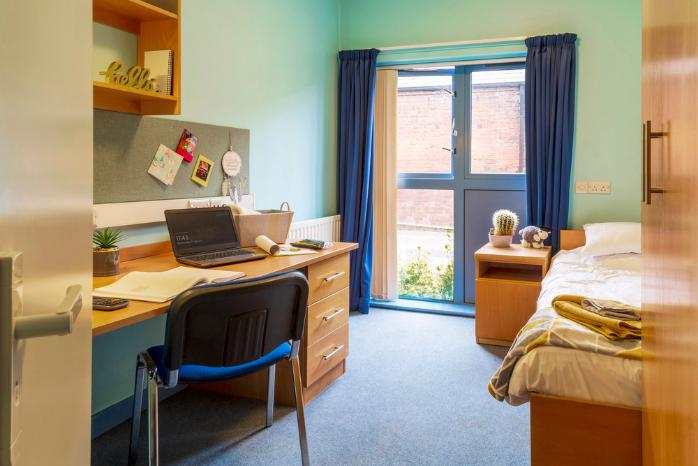 Carrock Halls of Residence Bedroom Facing Window