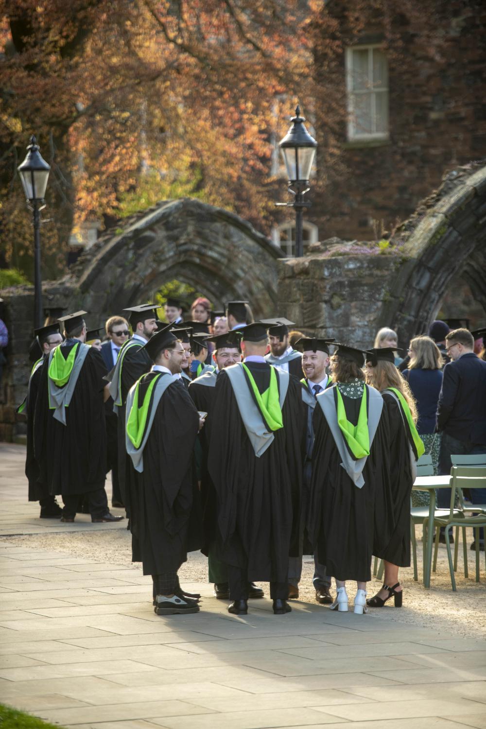 Graduands gather in the Fratry courtyard