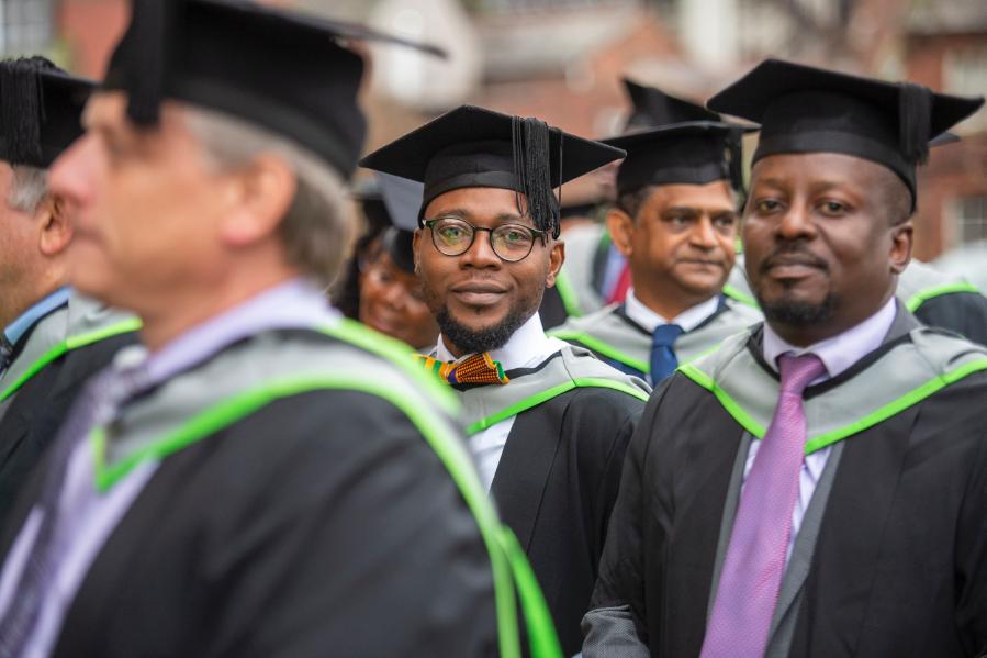 Graduands entering Carlisle Cathedral.