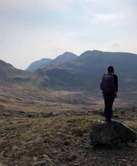 On top of Coire Dubh on the Scottish Isle of Rum