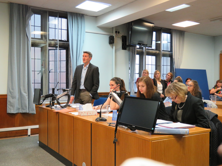 Students in a court setting. Students in a court setting.