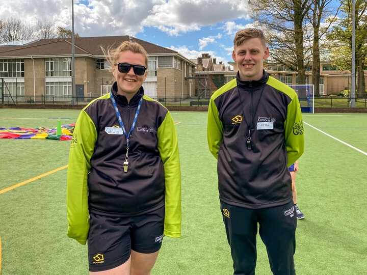 Sport students taking part in an event they organised as part of a module Sport students taking part in an event they organised as part of a module