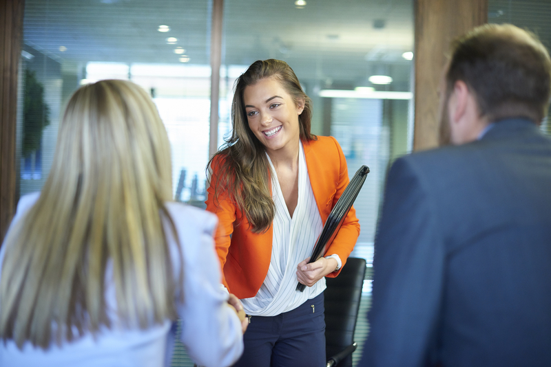 Student in an interview