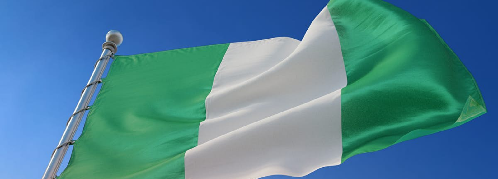 A green and white flag of Nigeria