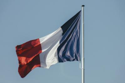 French Flag on pole.