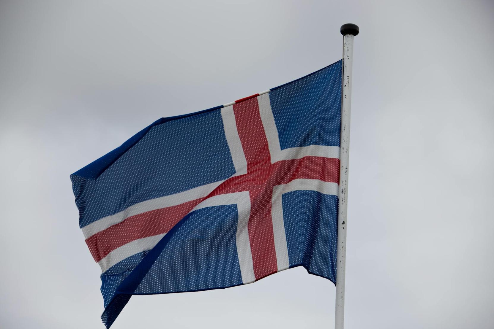 Icelandic flag.