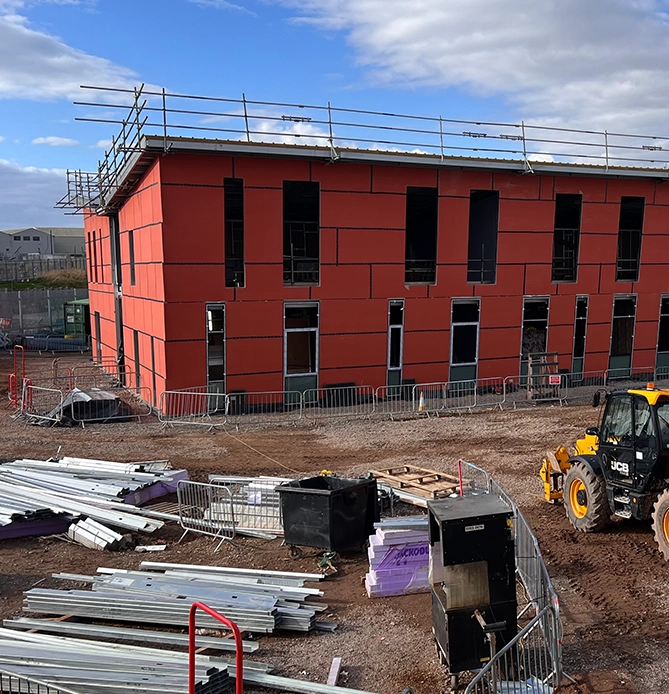 Under construction University of Cumbria Barrow campus is taking shape pictured in October 2024